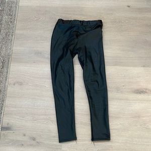 Faux leather lined leggings